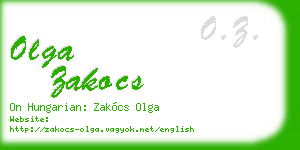 olga zakocs business card