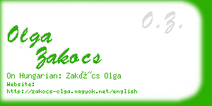 olga zakocs business card